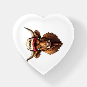 Vintage Howdy Highland Cow Western Trucker Hat Sty Paperweight