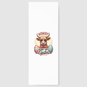 Vintage Howdy Honey Easter Highland Cow Cute Bunny Bookmarks