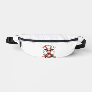 Vintage Howdy Honey Easter Highland Cow Cute Bunny Fanny Pack