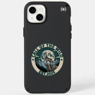 Vintage Howling Wolf Under Full Moon Wilderness Speck iPhone 14 Plus Case