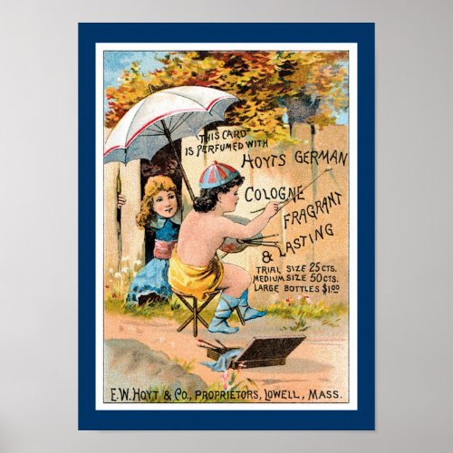 Vintage Hoyt Cologne Card Poster