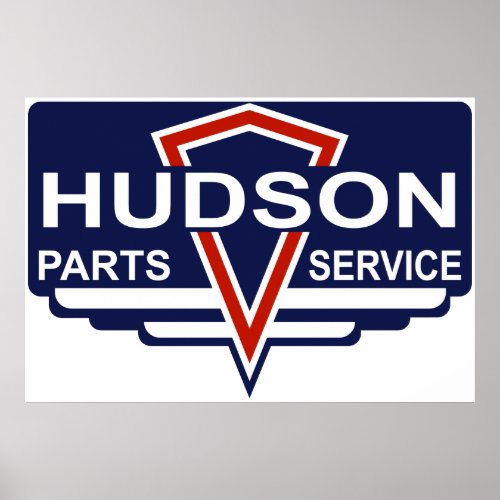 Vintage Hudson parts sign