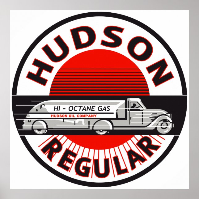 Vintage Hudson Regular gasoline sign (Front)
