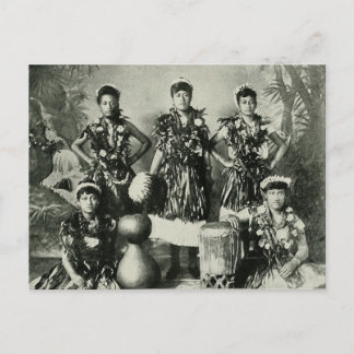 Vintage Hula Portait Postcard
