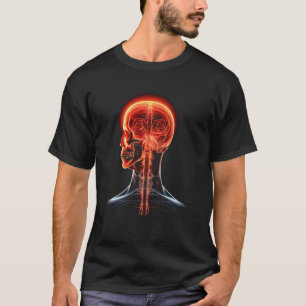 Vintage Human Anatomy Brain colorful brain science T-Shirt