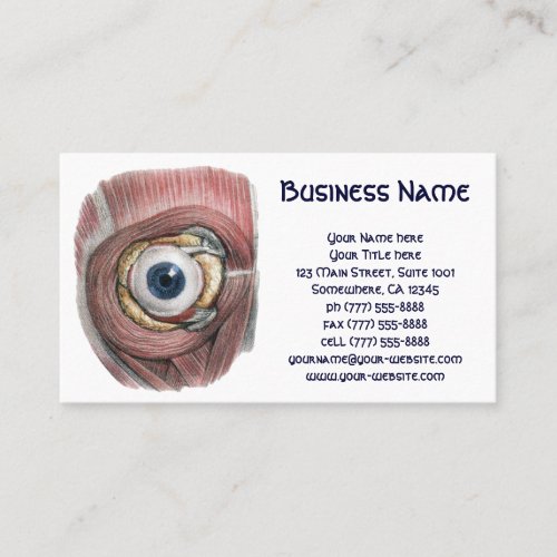 Vintage Human Anatomy Eyeball Eye with Muscles Business Card