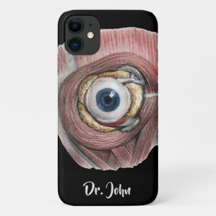 Vintage Human Anatomy, Eyeball Eye with Muscles iPhone 11 Case
