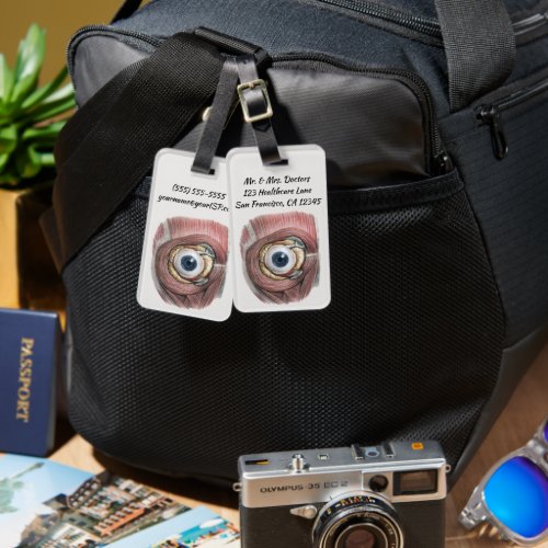 Vintage Human Anatomy Eyeball Eye with Muscles Luggage Tag