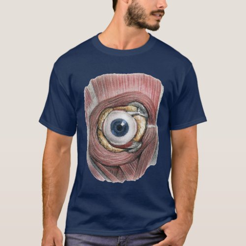 Vintage Human Anatomy Eyeball Eye with Muscles T_Shirt