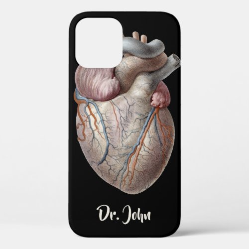 Vintage Human Anatomy Heart Organs Healthy iPhone 12 Case