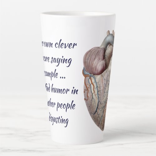 Vintage Human Anatomy Heart Organs Healthy Latte Mug