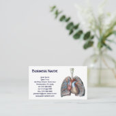 Vintage Human Anatomy Lungs Heart Organs Blood Business Card (Standing Front)