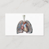 Vintage Human Anatomy Lungs Heart Organs Blood Business Card (Back)