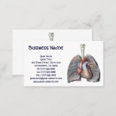 Vintage Human Anatomy Lungs Heart Organs Blood Business Card (Front/Back)