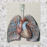 Vintage Human Anatomy Lungs Heart Organs Blood Jigsaw Puzzle at Zazzle