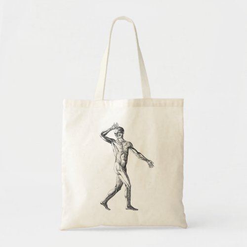 Vintage Human Anatomy Male Body Muscles Tote Bag