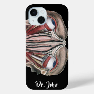 Vintage Human Anatomy Science, Eyeballs Eyes iPhone 15 Case