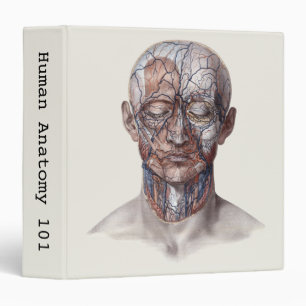 Vintage Human Anatomy Science, Head Throat Nose 3 Ring Binder