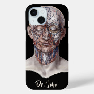 Vintage Human Anatomy Science, Head Throat Nose iPhone 15 Case