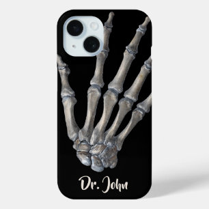 Vintage Human Anatomy Science, Skeleton Hands iPhone 15 Case