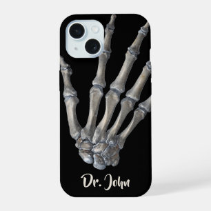Vintage Human Anatomy Science, Skeleton Hands iPhone 15 Case
