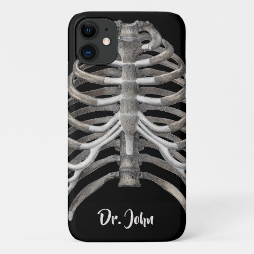 Vintage Human Anatomy Skeleton Skeletal Ribs Bones iPhone 11 Case