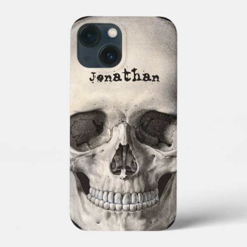 Vintage Human Anatomy Skull Halloween Skeleton iPhone 13 Mini Case