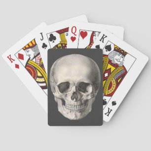 Vintage Human Anatomy Skull, Halloween Skeleton Poker Cards