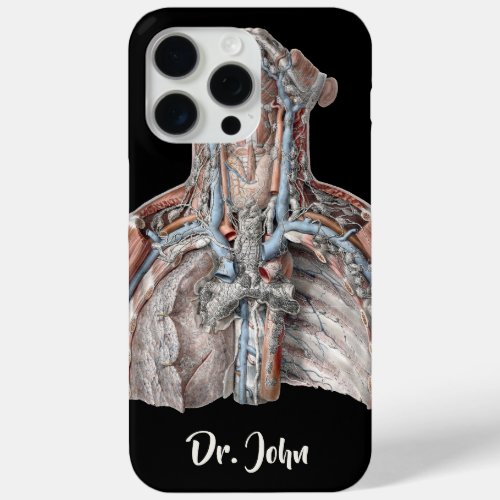 Vintage Human Anatomy Throat Neck Chest Ribs iPhone 15 Pro Max Case