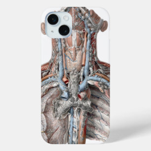 Vintage Human Anatomy Throat, Neck, Chest, Ribs iPhone 15 Plus Case