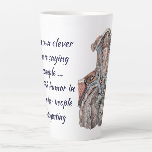 Vintage Human Anatomy Throat Neck Chest Ribs Latte Mug