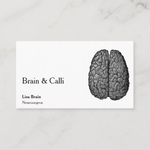 Vintage Human Brain Illustration Business Card