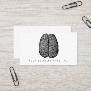 Vintage Human Brain Illustration Business Card