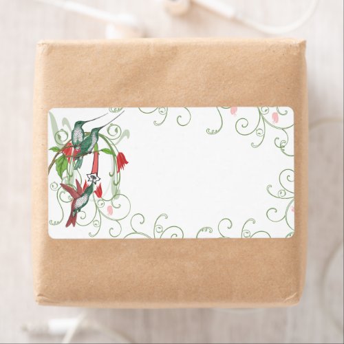 Vintage Humingbird Swirl Christmas Gifts Tags