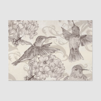 Vintage Humming Bird Decoupage Tissue Paper