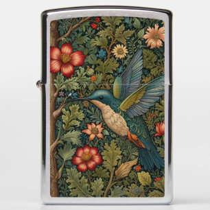 Vintage hummingbird art nouveau boho chic zippo lighter