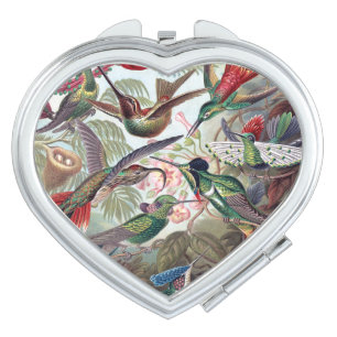 Vintage Hummingbird Compact Mirror, Gift for Her Mirror