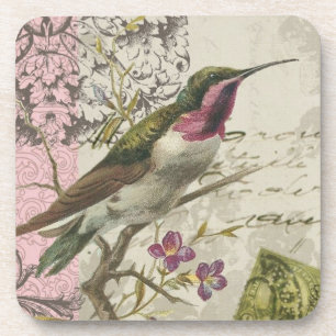 Vintage Hummingbird...cork coasters