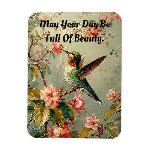 Vintage Hummingbird Flexible Photo Magnet