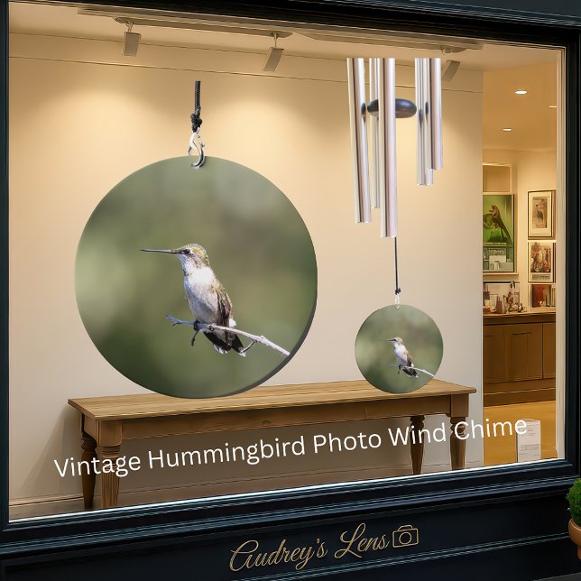 Vintage Hummingbird Photo Custom Wind Chime (Creator Uploaded)