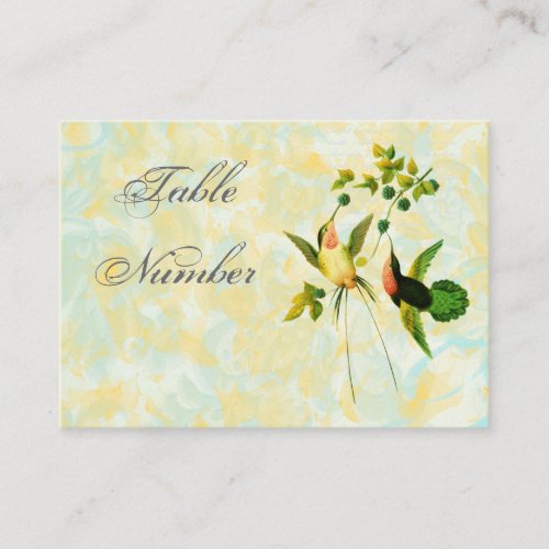 Vintage Hummingbird Table Number Cards Business Card