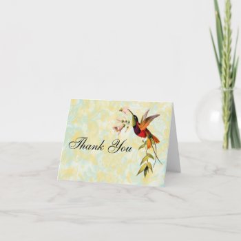 Vintage Hummingbird Thank You by BeautifulWeddings at Zazzle