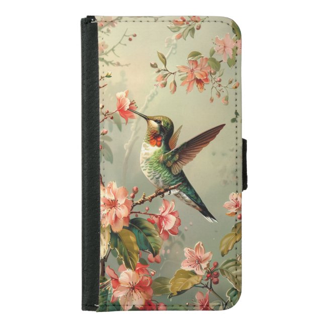 Vintage Hummingbird Wallet Case (Front)