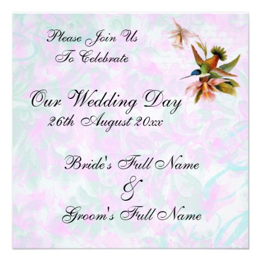 Hummingbird Wedding Invitations 10