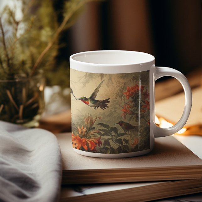 Vintage Hummingbird & Wildflower Garden Art  Coffee Mug (Creator Uploaded)