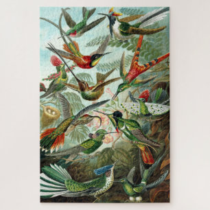 Vintage Hummingbirds by Ernst Haeckel Jigsaw Puzzle