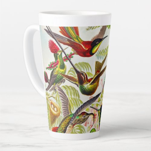 Vintage Hummingbirds by Ernst Haeckel Latte Mug