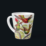 Vintage Hummingbirds by Ernst Haeckel Latte Mug<br><div class="desc">Hummingbirds by Ernst Haeckel.Vintage Trochilidae Kolibris illustration. This is from Kunstformen der Natur (1904). This birds illustration shows beautiful colorful flying hummingbirds.</div>
