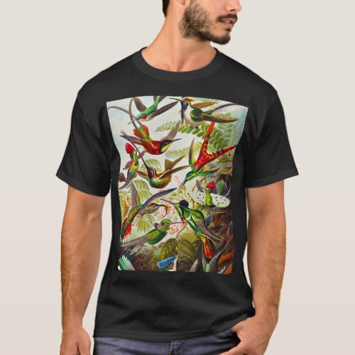Vintage Hummingbirds by Ernst Haeckel T_Shirt