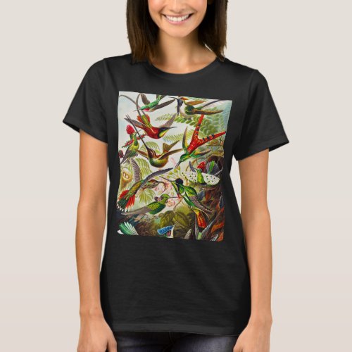 Vintage Hummingbirds by Ernst Haeckel T_Shirt